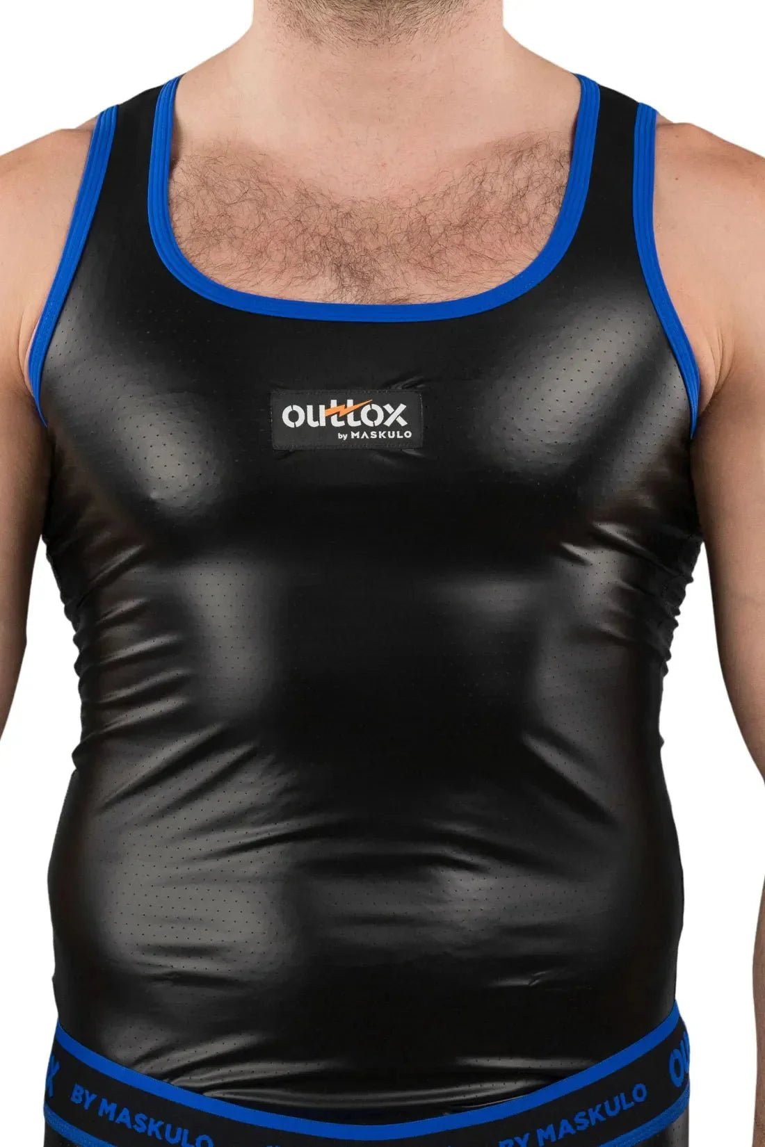 Outtox by Maskulo. Tank top. Black and Blue - XTP104 - Y1 - www.maskulo.berlin - Local store