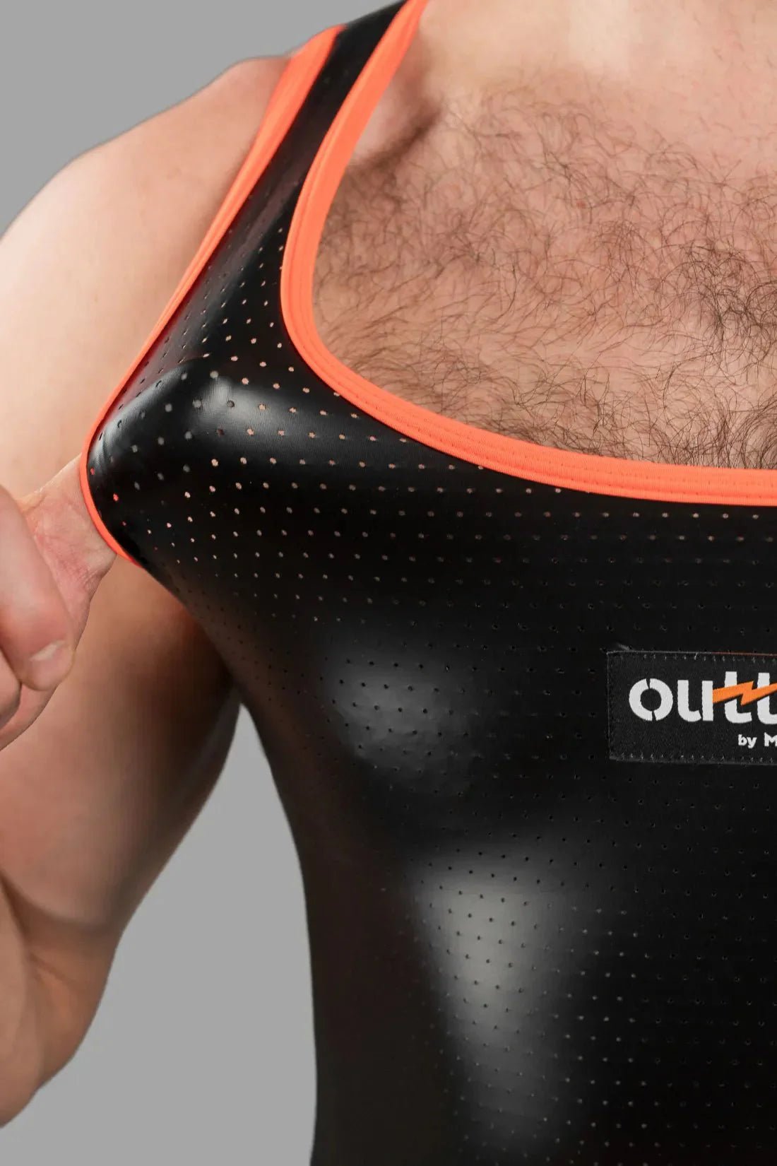 Outtox by Maskulo. Tank top. Black and Orange - XTP103 - Y1 - www.maskulo.berlin - Local store