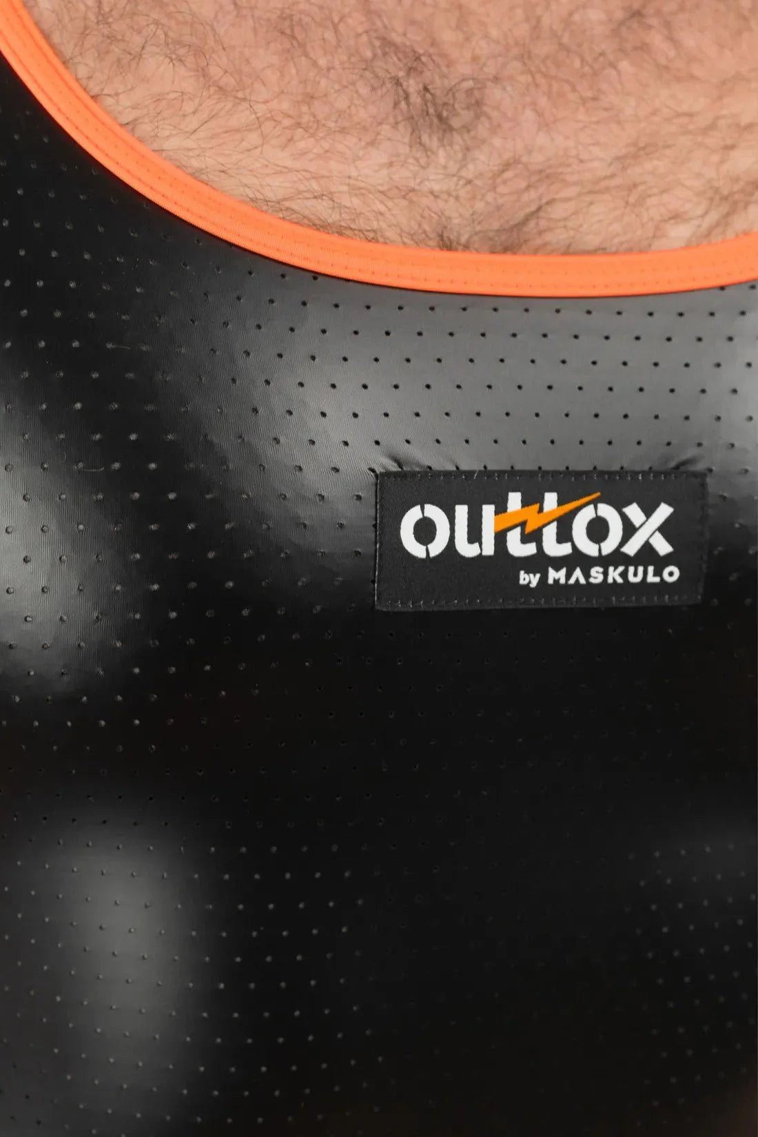 Outtox by Maskulo. Tank top. Black and Orange - XTP103 - Y1 - www.maskulo.berlin - Local store