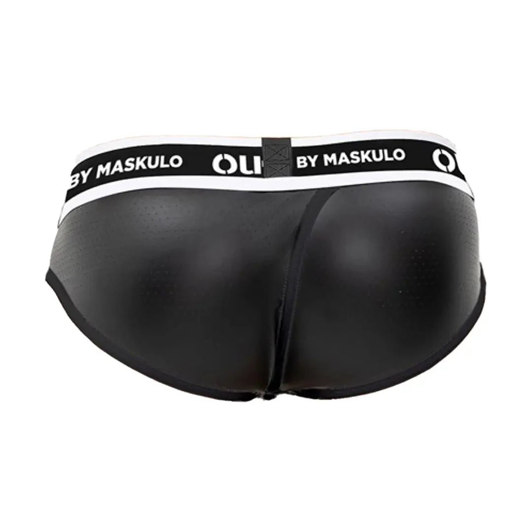 Outtox by Maskulo. Wrapped Rear Briefs with Snap Codpiece. Black - XBR115 - Y1 - www.maskulo.berlin - Local store