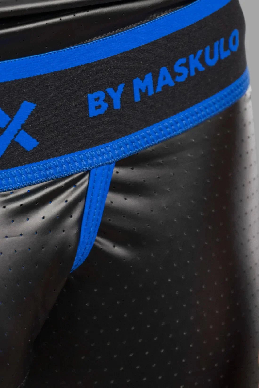 Outtox by Maskulo. Wrapped Rear Shorts with Snap Codpiece. Blue - XSH114 - Y2 - www.maskulo.berlin - Local store