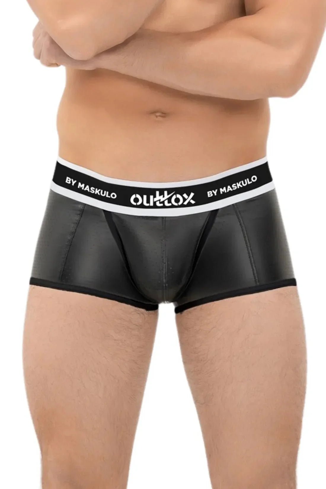 Outtox by Maskulo. Wrapped Rear Trunk Shorts. Codpiece. Black - XTR117 - Y1 - www.maskulo.berlin - Local store