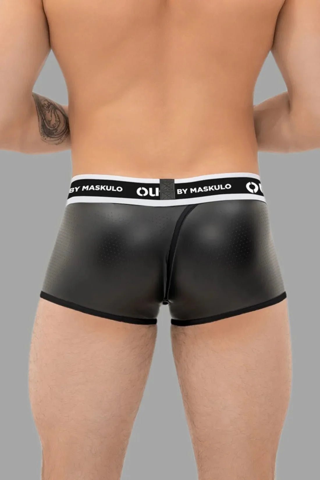 Outtox by Maskulo. Wrapped Rear Trunk Shorts. Codpiece. Black - XTR117 - Y1 - www.maskulo.berlin - Local store