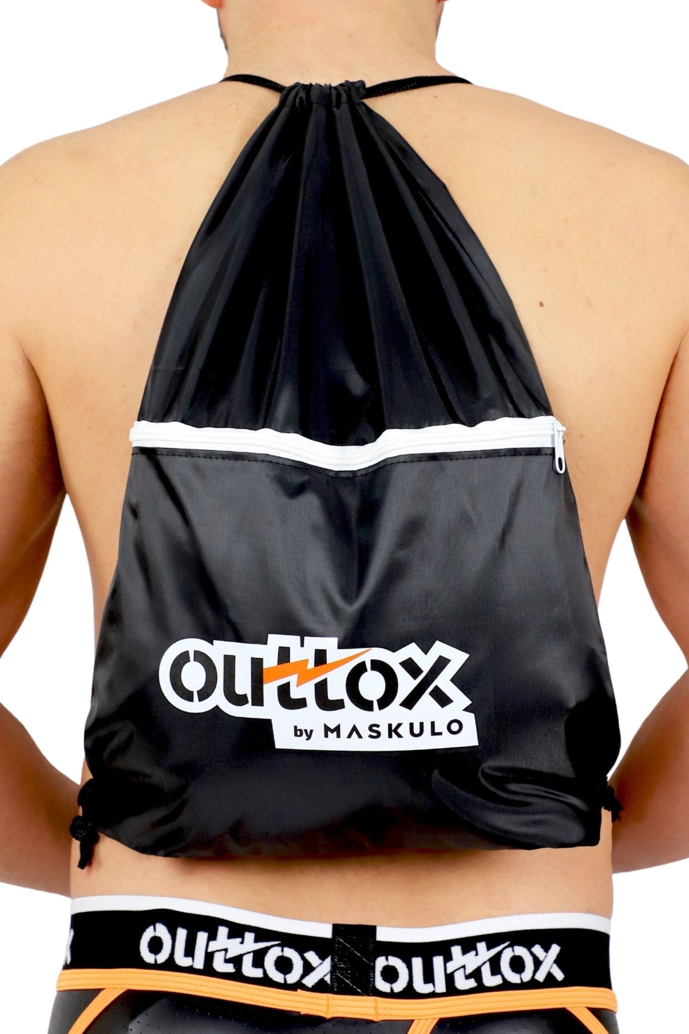 Outtox Drawstring Bag. Black - XBG101-YX 4 - www.maskulo.berlin Local City Store