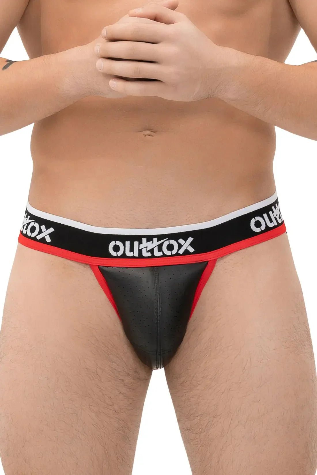 Outtox. Jock with Snap Codpiece. Black and Red - XJS102 - Y3 - www.maskulo.berlin - Local store
