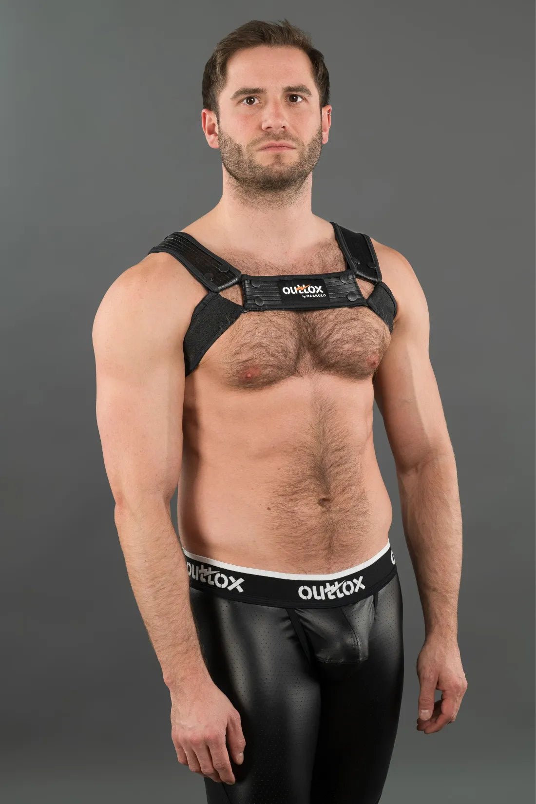 Outtox. Zippered Rear Leggings with Snap Codpiece. Black - XLG106 - Y1 - www.maskulo.berlin - Local store