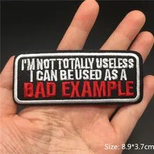 Patch 'I'm Not Totally Useless. I Can Be Used As A Bad Example' - NQ7136-YX - www.maskulo.berlin - Local store
