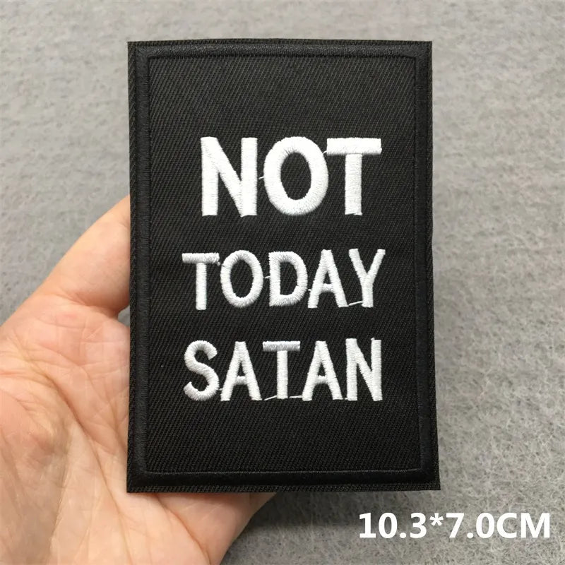 Patch 'Not Today Satan' - NQ7149-YX - www.maskulo.berlin - Local store