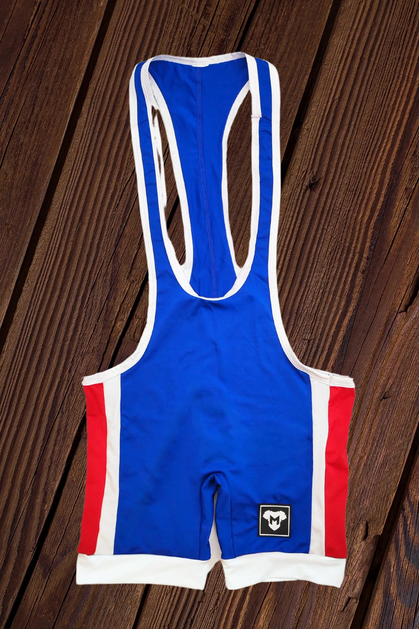 Rex Grapple Spandex Wrestling Singlet. Blue + White - MWS157 - Y2 - www.maskulo.berlin - Local store