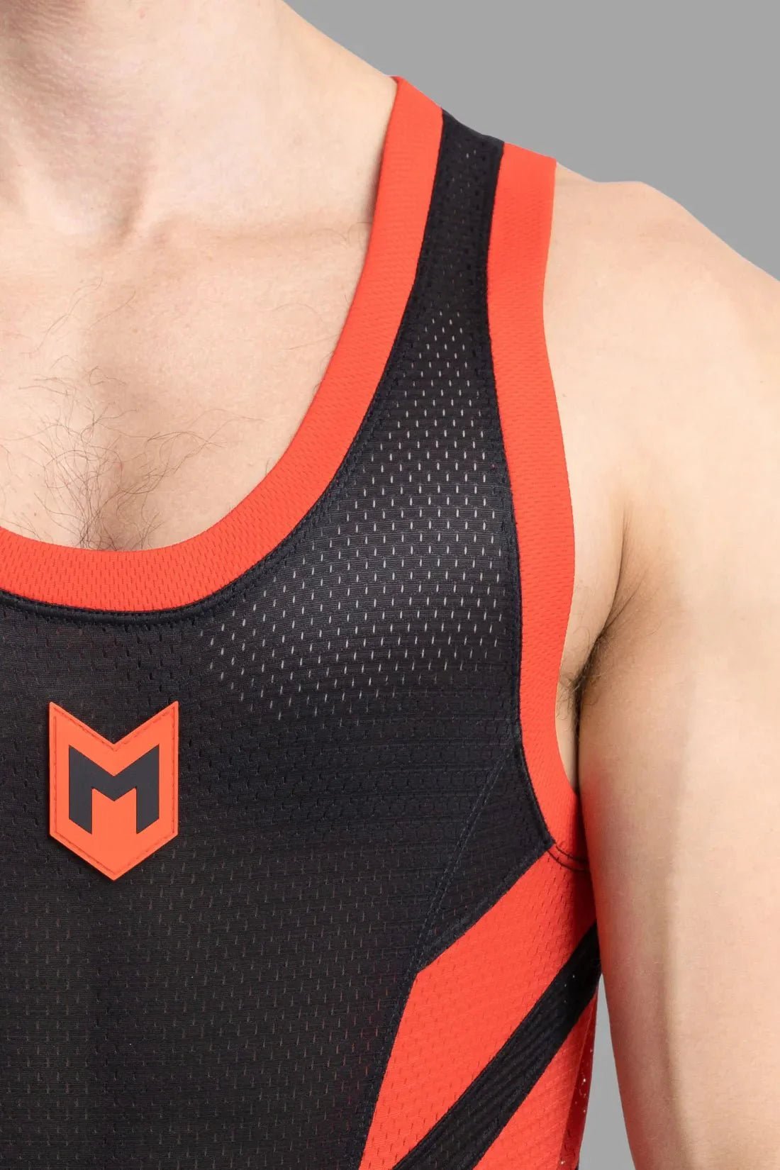 Skulla. Mesh Tank Top. Black and Red - MTP102 - Y4 - www.maskulo.berlin - Local store