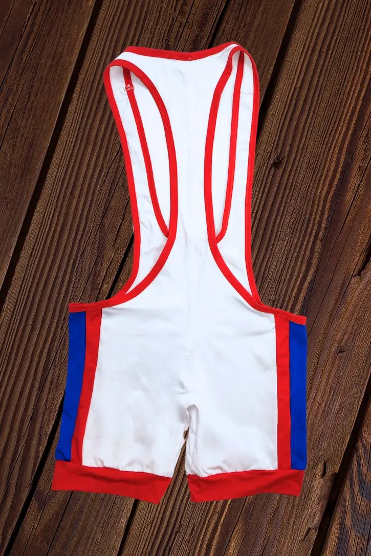 Sven Grapple Spandex Wrestling Singlet. White + Red - MWS156 - Y2 - www.maskulo.berlin - Local store