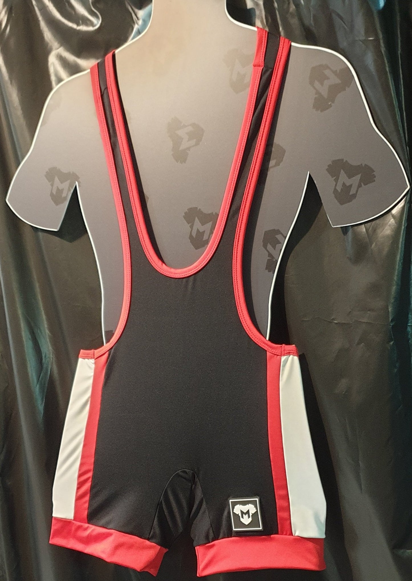 Titan Grapple Spandex Wrestling Singlet. Black + Red - MWS155 - Y1 - www.maskulo.berlin - Local store