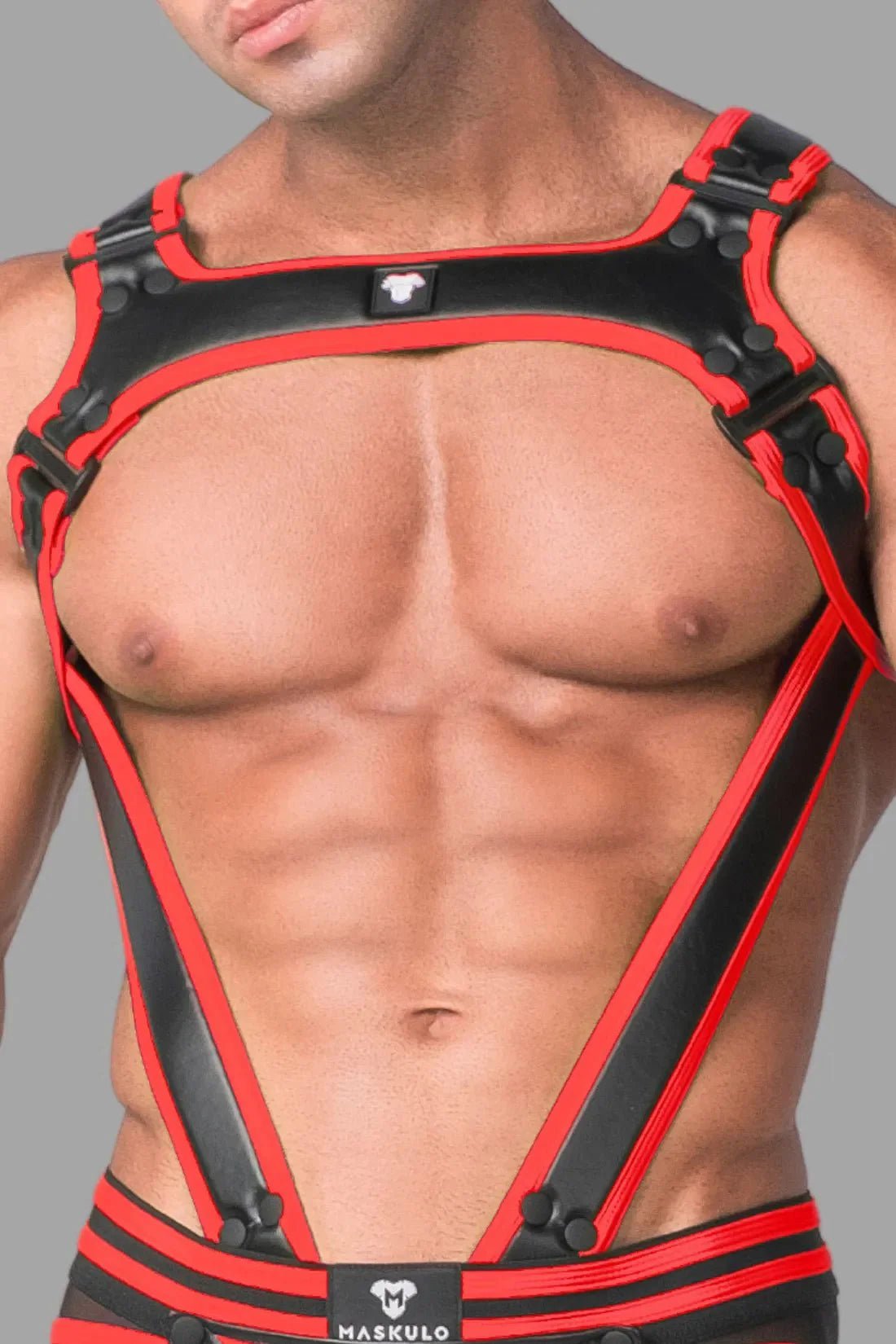 Youngero. Men's Body Harness. Black and Red - MHR101 - Y1 - www.maskulo.berlin - Local store