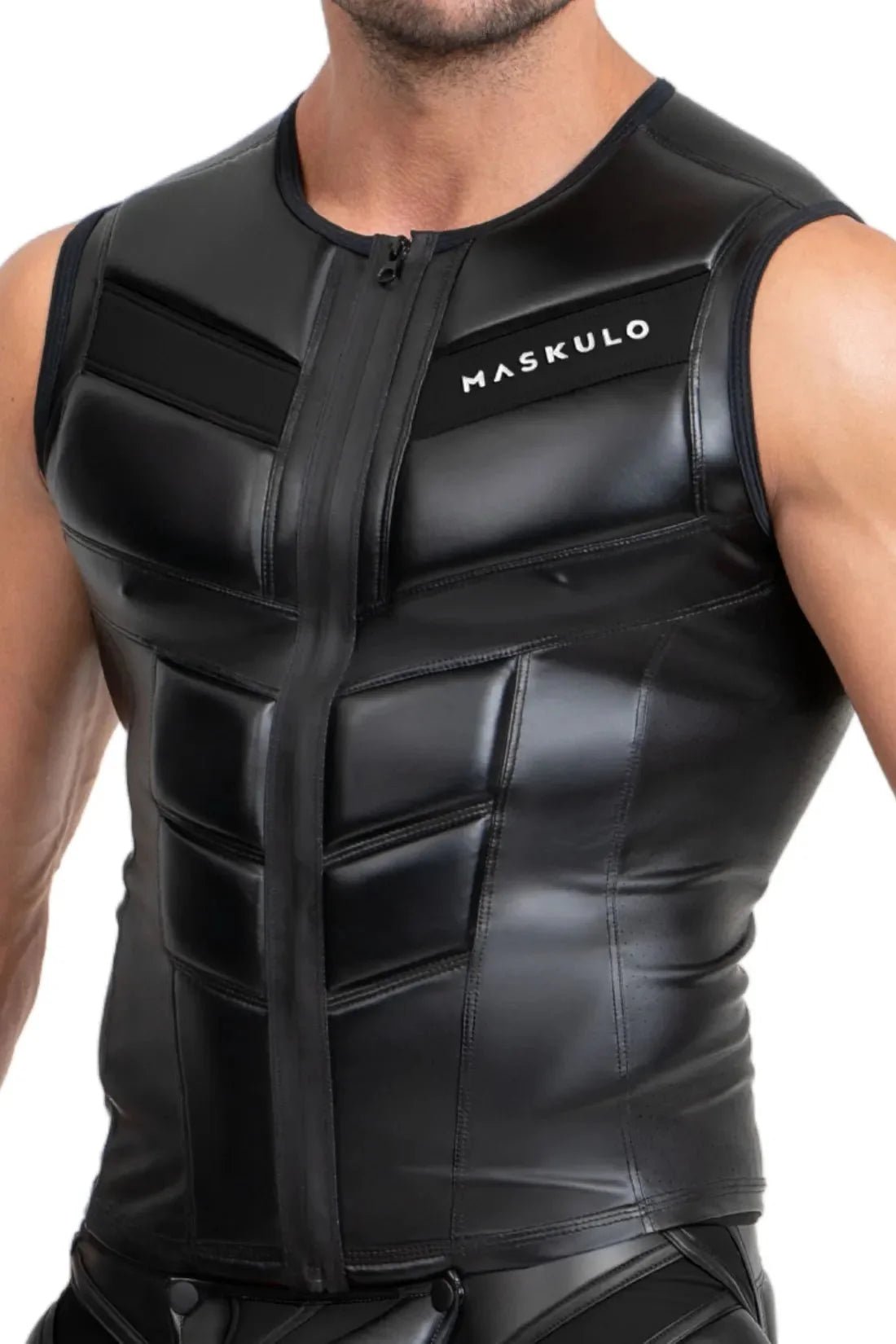 Zippered Vest. Black - MTP109 - Y2 - www.maskulo.berlin - Local store