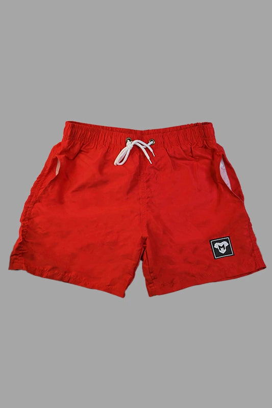 Roger Cyclone Soft-Touch Nylon Shorts. Red