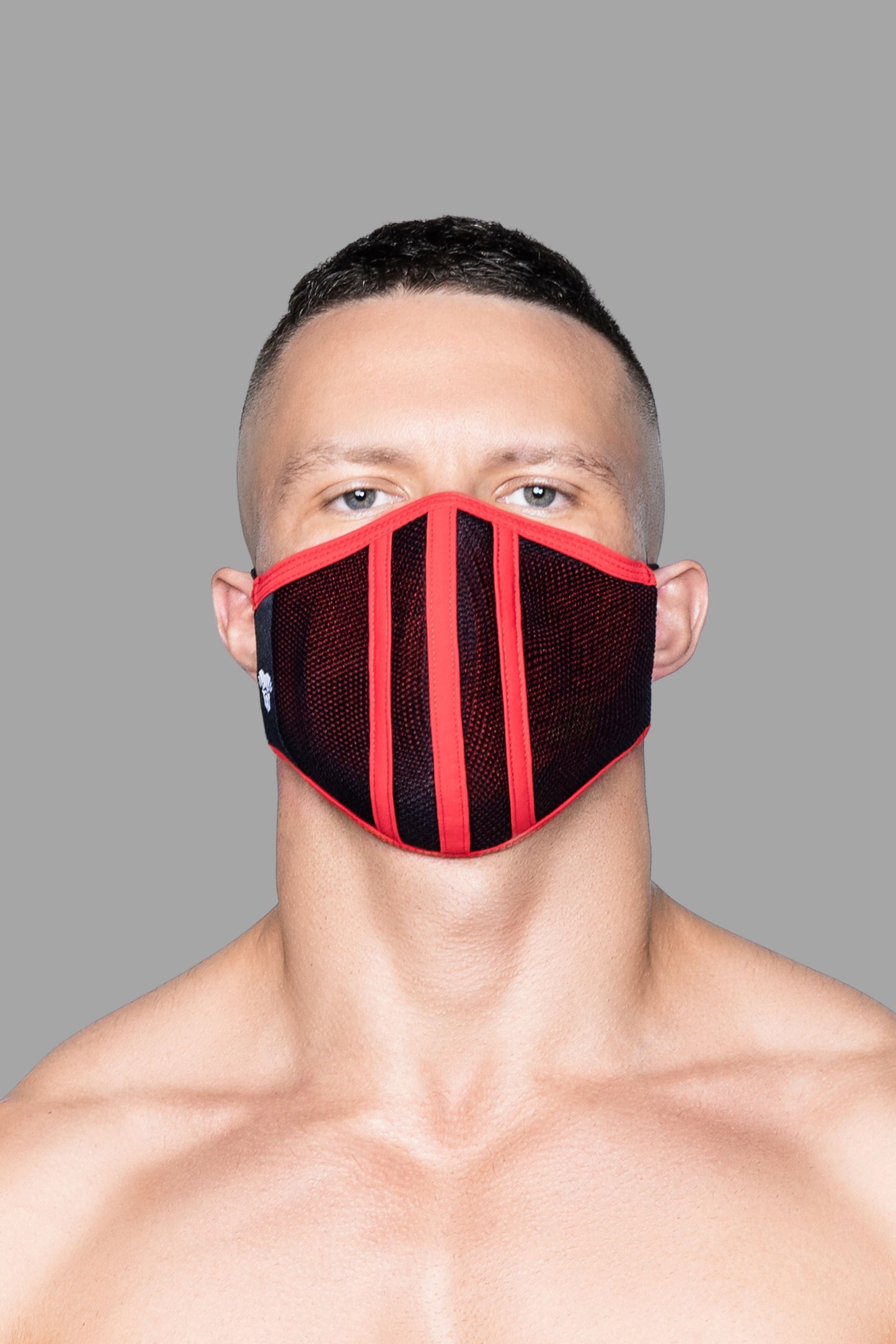 Lebens-3D-Maske. Schwarz+Rot