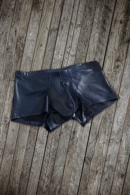 Olaf Aquario. Shiny Shorts. Blue Dark