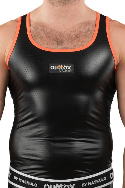 Outtox. Tank top. Black and Orange