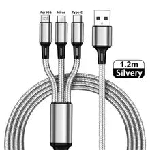 3-in-1 USB Data & Charging Cable with braided cord - NEL322-YX - www.maskulo.berlin - Local store
