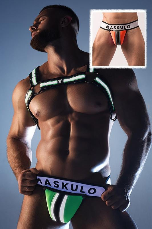 Youngero Classic. Jockstrap. Orange Neon