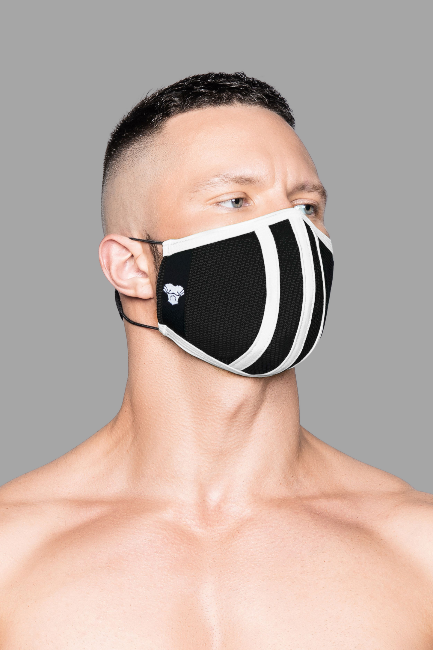 Lebens-3D-Maske. Weiß+Schwarz