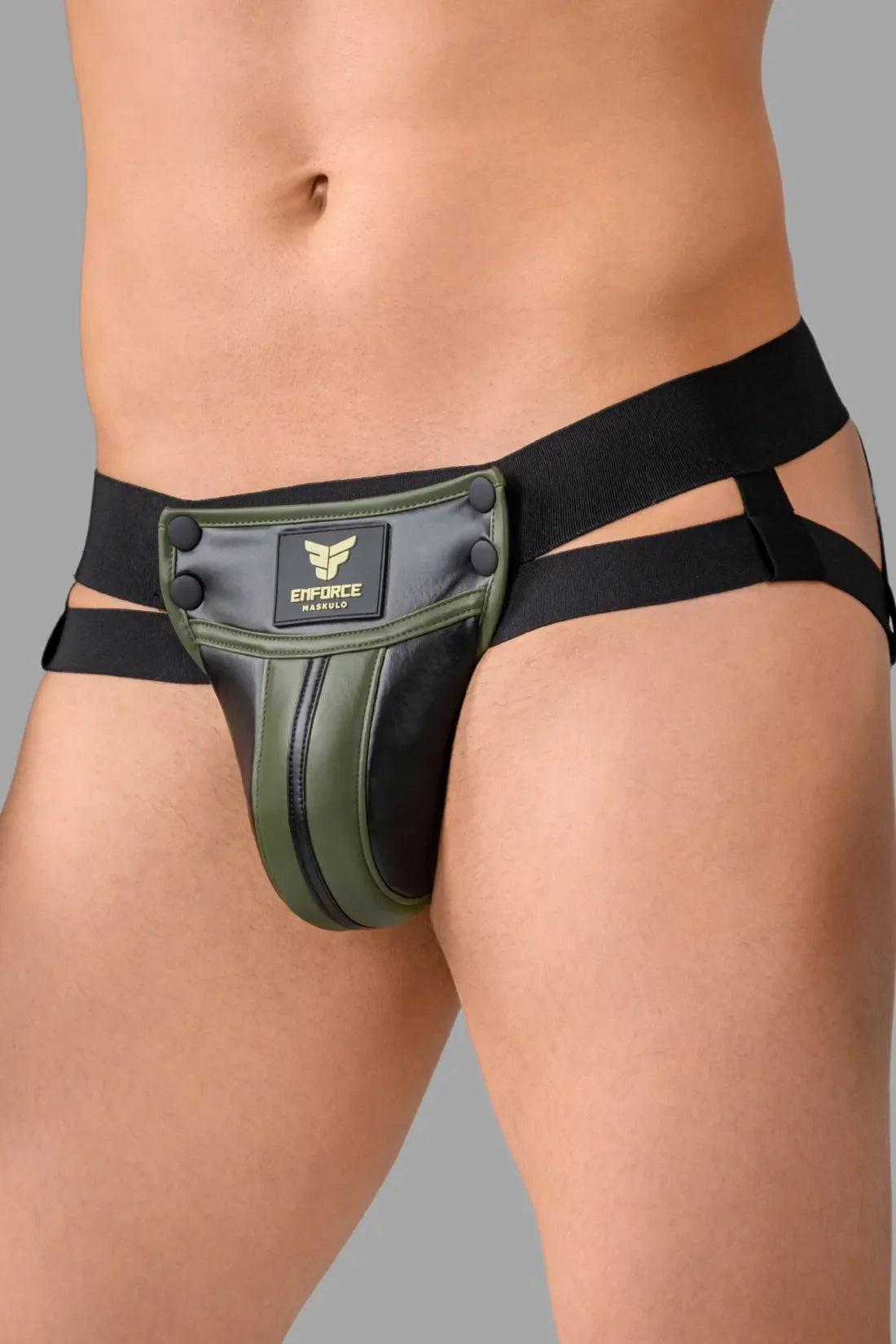 EnForce. Waist-high Codpiece Jock. Black