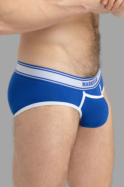 Marine Baumwoll-Briefs. Royal blue