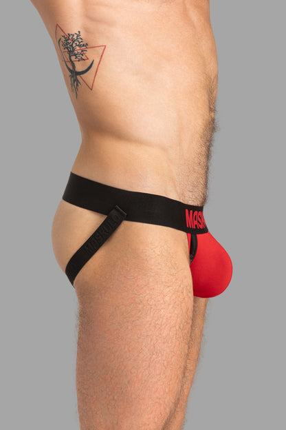 Captain-A Jock O-INSIDE-TASCHE. Rot+Schwarz