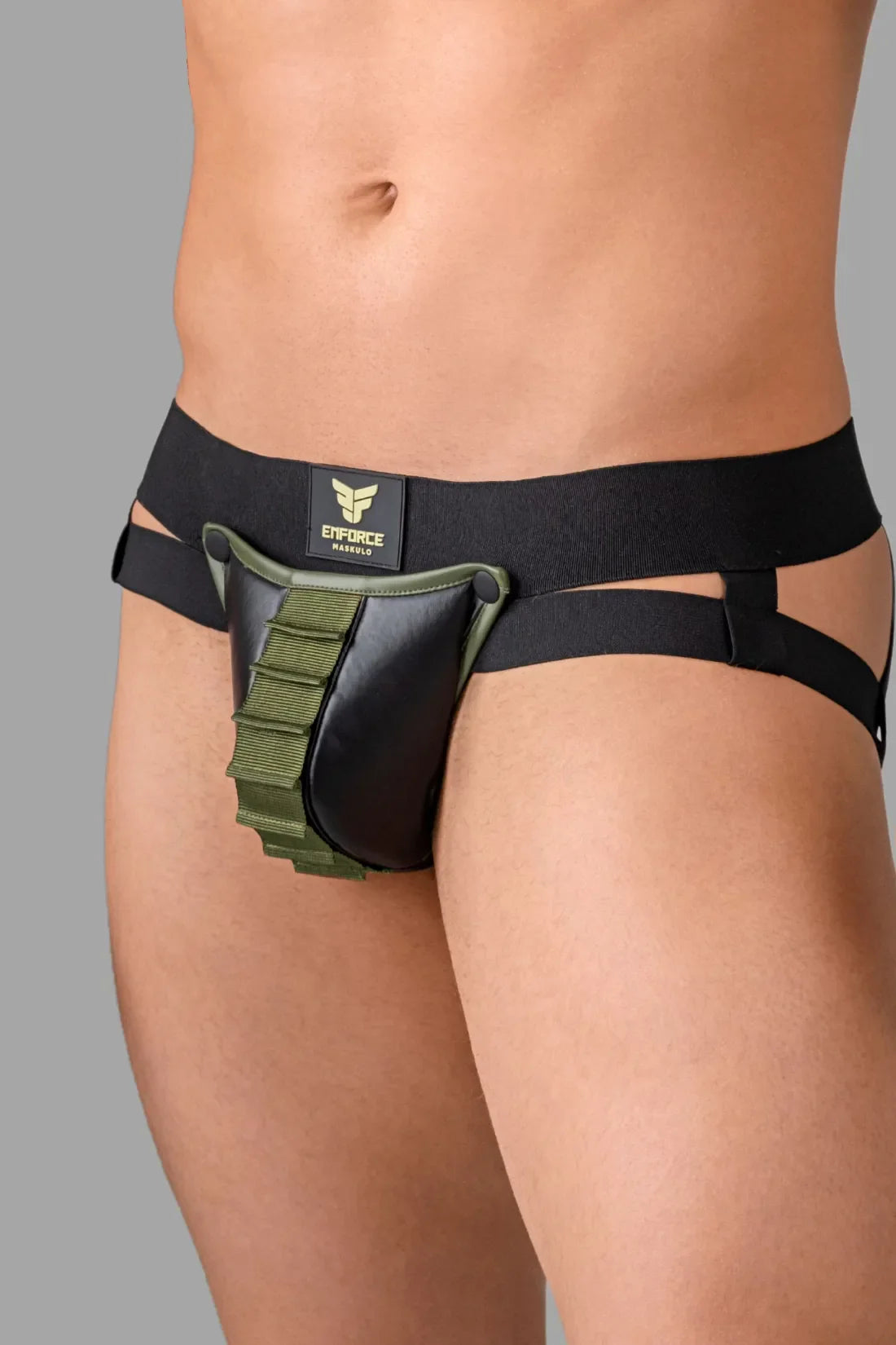 EnForce. Shot Belt Codpiece Jock. Black