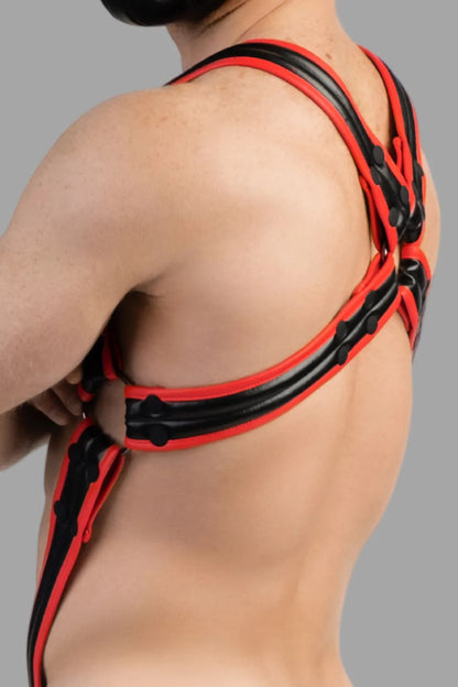 Armored Next. Body Harness. Black+Red