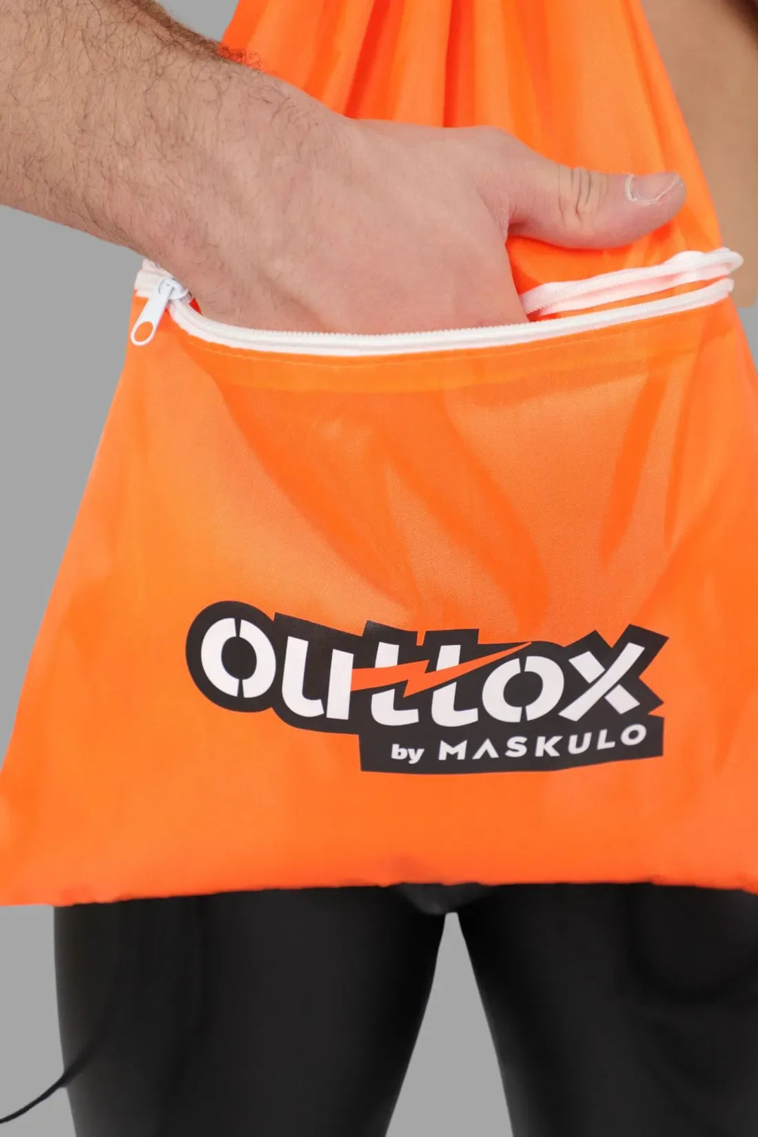 Outtox. Drawstring Bag. Orange