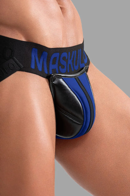 Jock 'Big Bulge'. Black+Blue 'Royal'