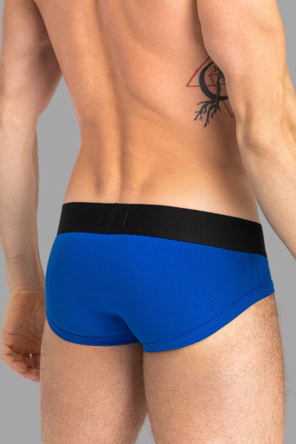 CAPTAIN-A Briefs with O-Inside-POUCH. Blue Royal + White