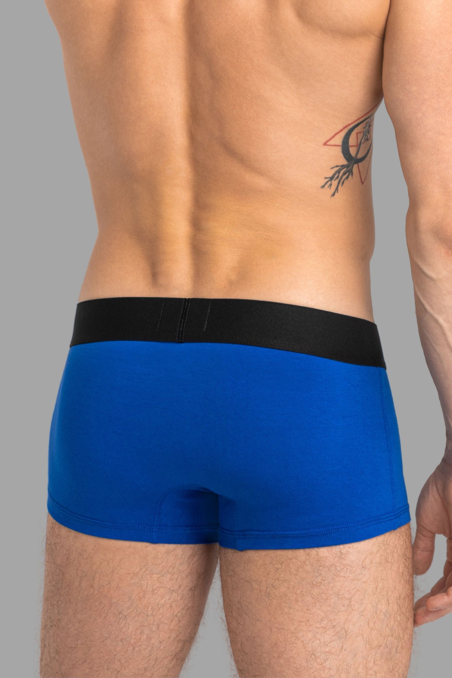 CAPTAIN-A Trunk Shorts mit O-Inside-POUCH. Blau 'Royal'+Weiß