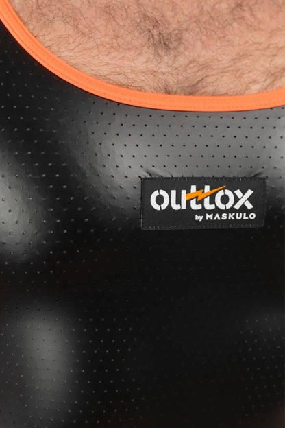 Outtox. Tank top. Black and Orange