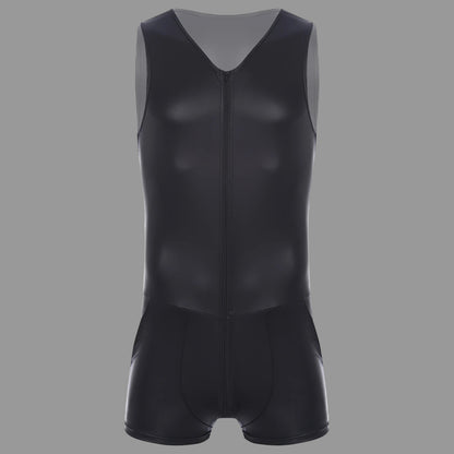 PU Wrestling singlet with side pockets
