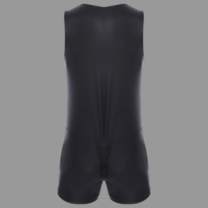 PU Wrestling singlet with side pockets