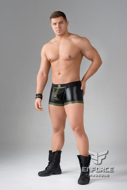 EnForce. Open Rear Trunk Shorts with Shot Belt Codpiece