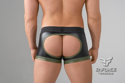 EnForce. Open Rear Trunk Shorts with Shot Belt Codpiece