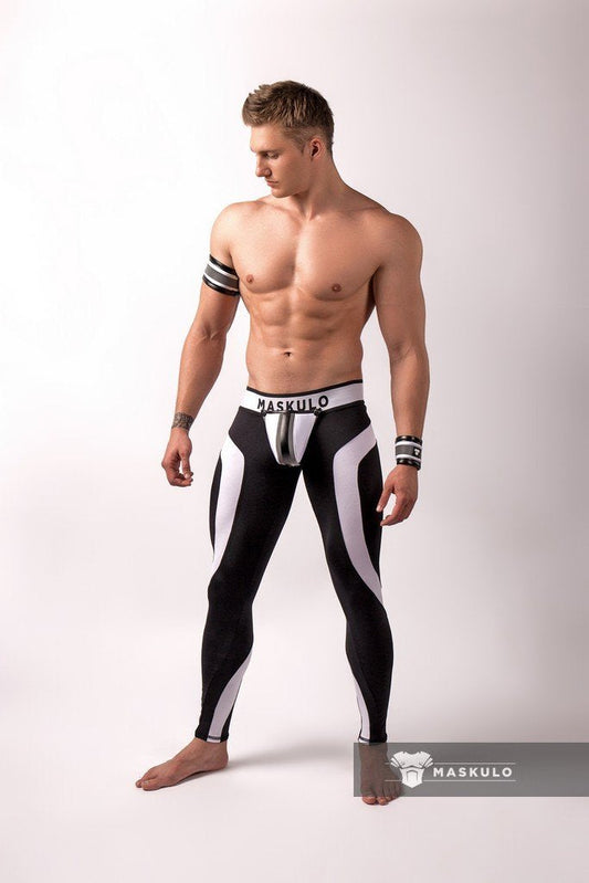 Youngero Classic. Regular Rear Leggings. White Neon