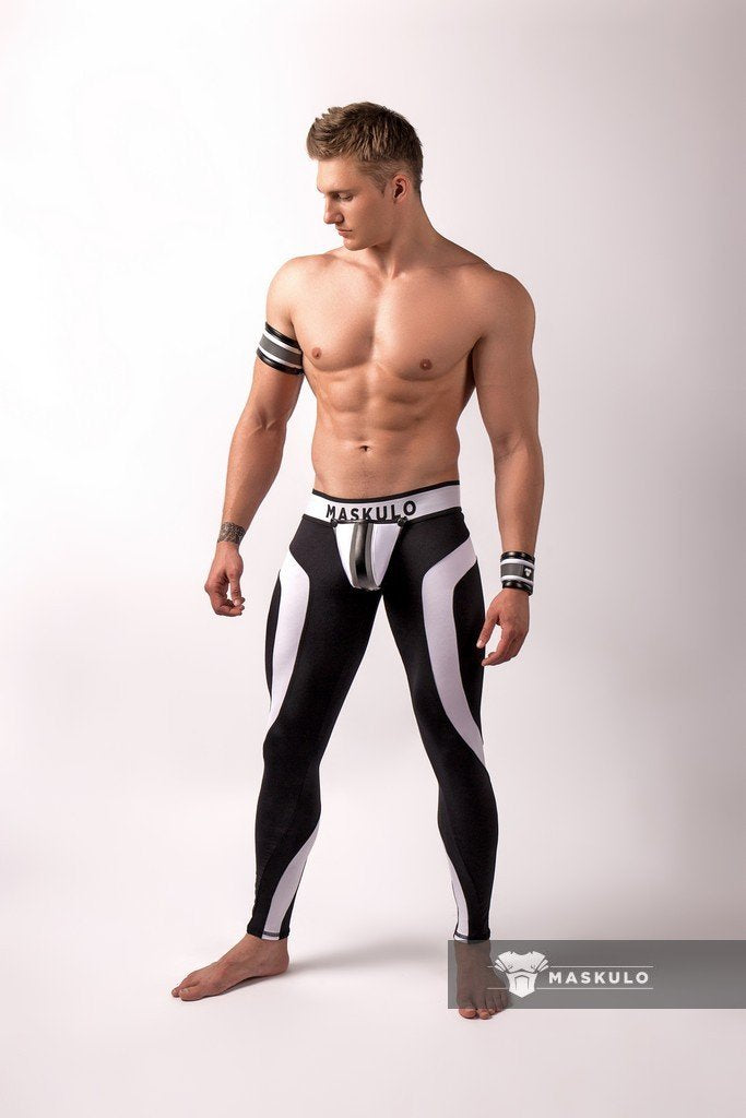 Youngero Classic. Open Rear Leggings. Orange Neon