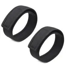Maskulo NQ3378 Black Polyurethane Armbands for role-playing, featuring rubber bondage, ideal for cosplay, games, parties, and bedroom fun.