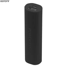 Maskulo NEL326 black USB mobile power bank, portable and flexible, ideal for travel.
