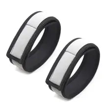 Maskulo NQ3374 Gray/Black Polyurethane Armbands for role-playing, featuring rubber bondage, ideal for cosplay, parties, and bedroom games.