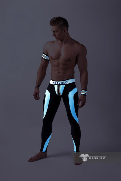 Youngero Classic. Open Rear Leggings. Orange Neon