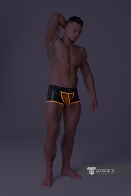 Youngero Classic. Regular Rear Trunk Shorts. Orange Neon