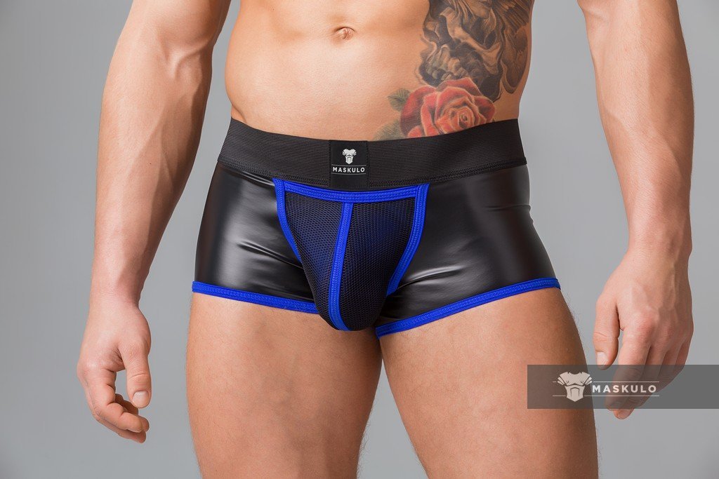 Youngero Classic. Open Rear Trunk Shorts. Blue Royal