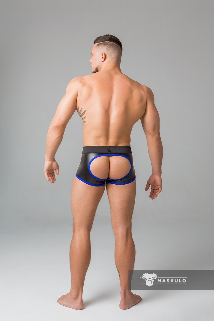 Youngero Classic. Open Rear Trunk Shorts. Blue Royal