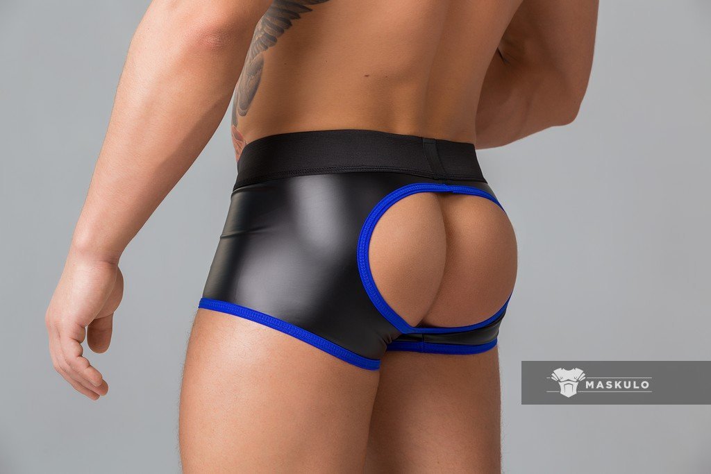 Youngero Classic. Open Rear Trunk Shorts. Blue Royal