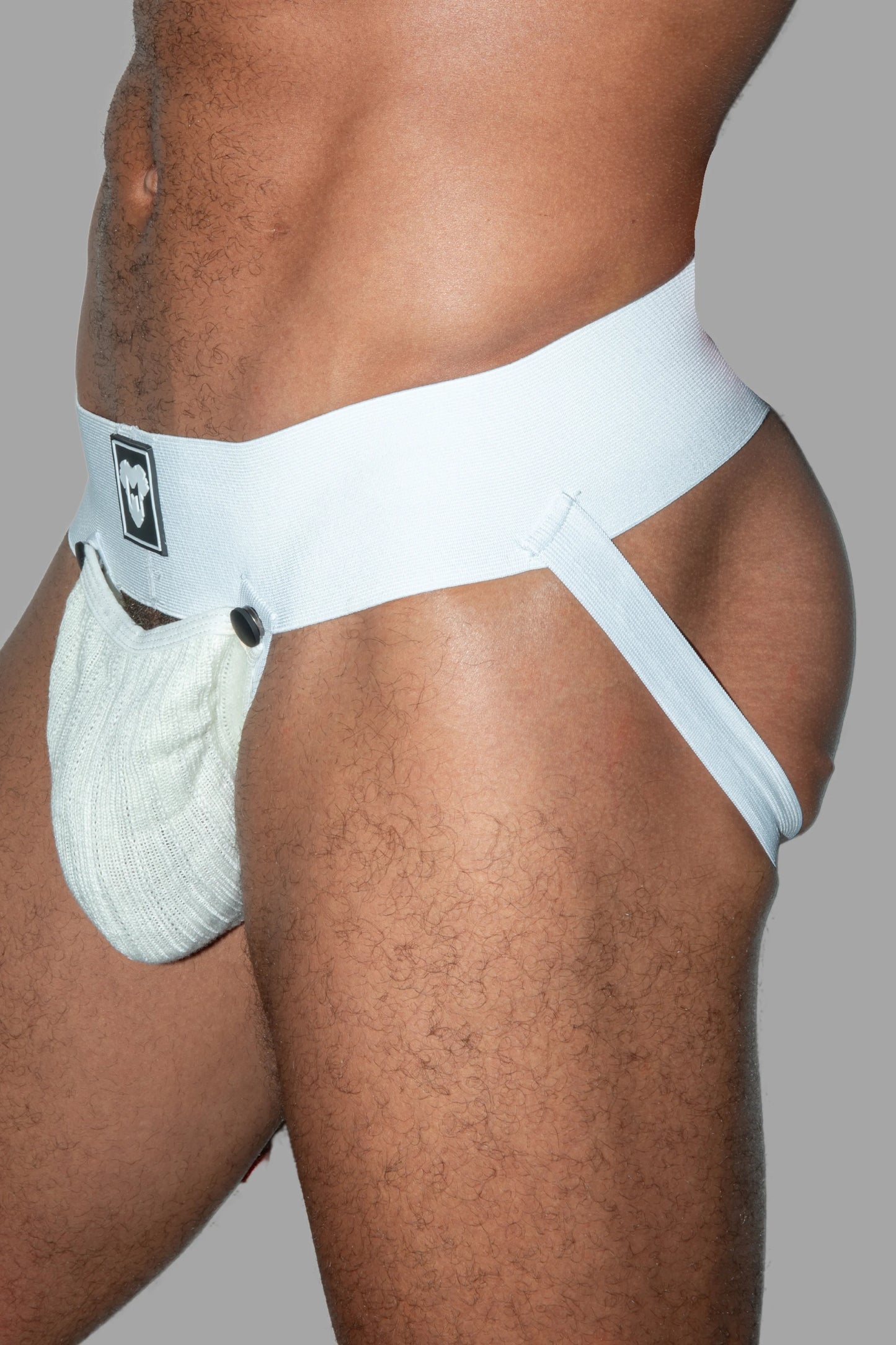 Dash Cyclone. Jockstrap with removable pouch. White